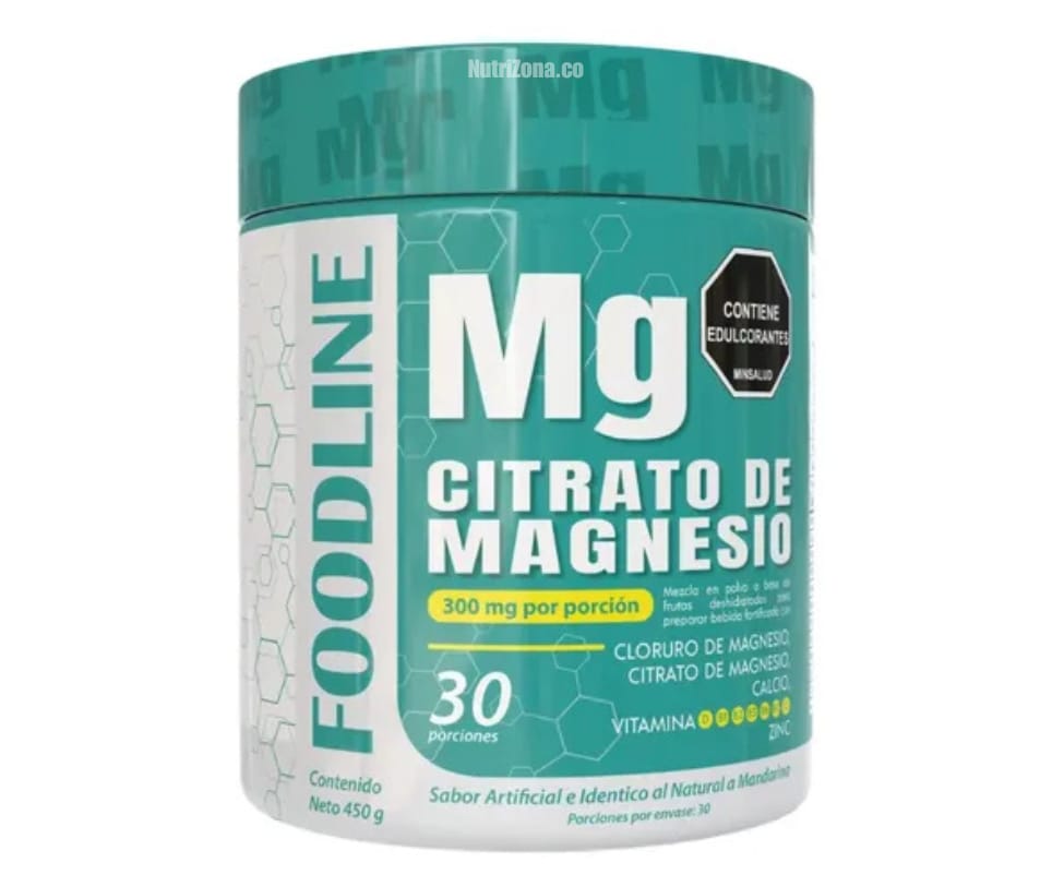 Citrato de Magnesio Foodline 450 g sabor mandarina