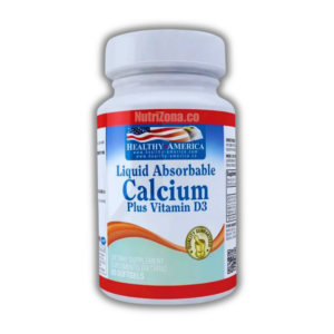 Calcium Liquid Absorbable & Vitamin D3 – Healthy America  60 softgels