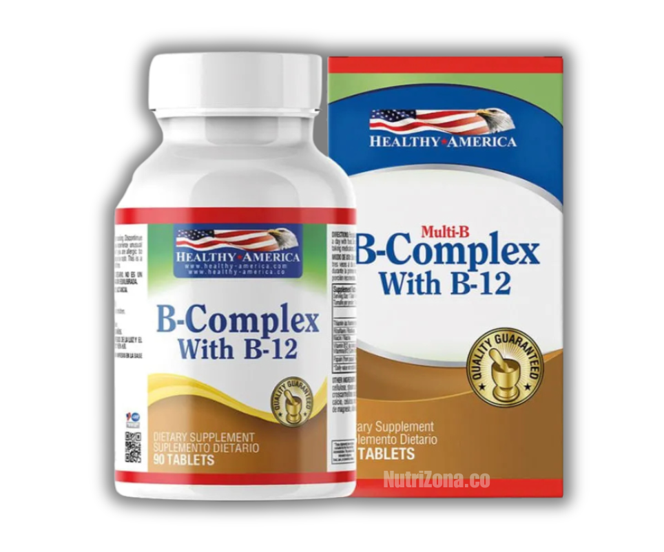 B-Complex con Vitamina B-12 x 90 cps | Healthy America