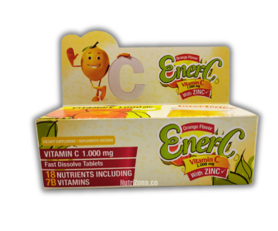 EnerC Vitamina C 1000 mg Healthy America 10 tabletas efervescentes