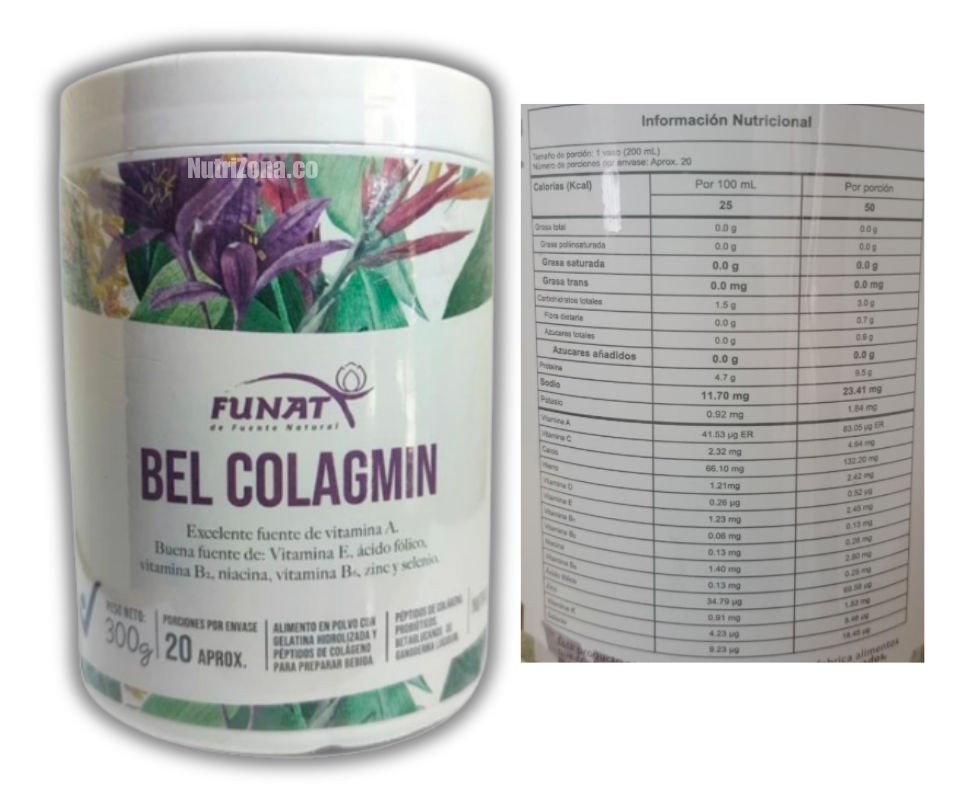 Bel Colagmin colageno hidrolizado Funat 300 gramos