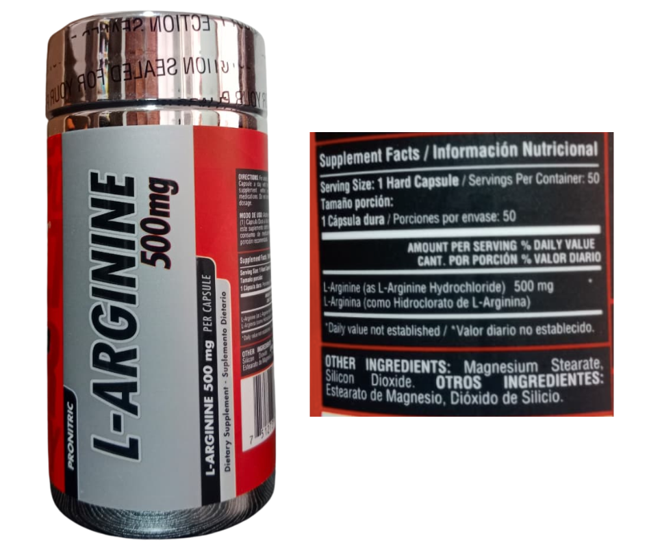 L-Arginine 500 mg Healthy Sports x 50 caps