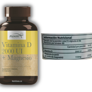 Vitamina D + Magnesio Funat 60 caps