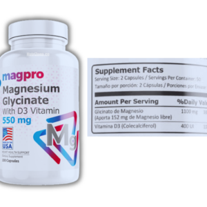 Magnesium Glycinate 550 mg 100 caps