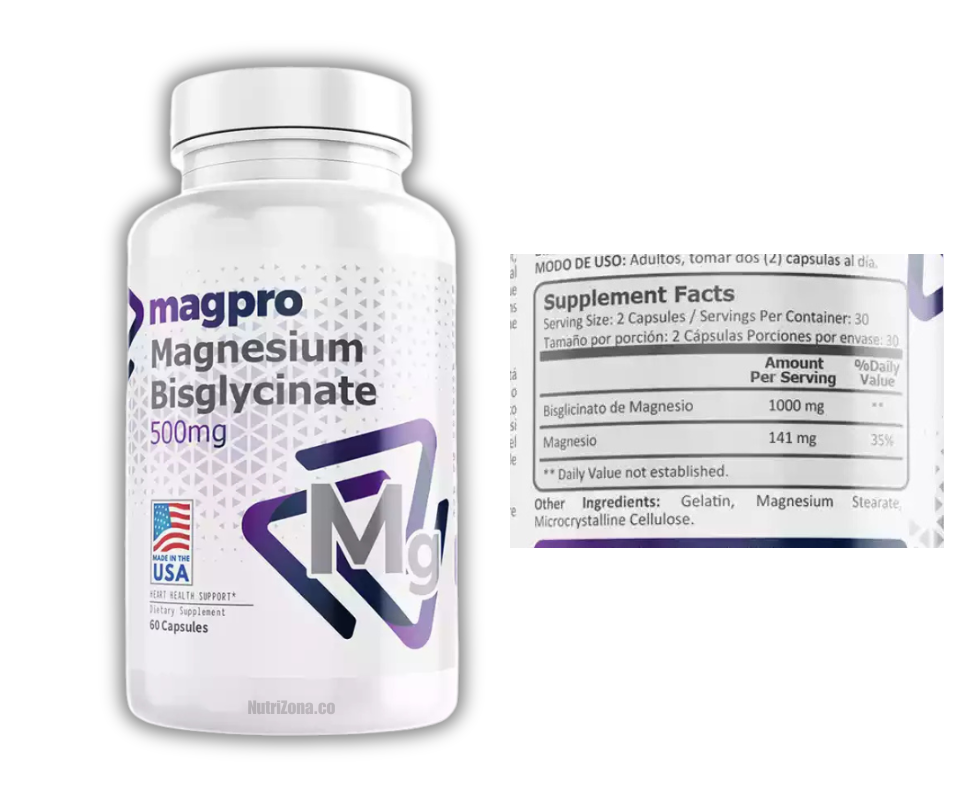 Bisglicinato de Magnesio 500 mg 60 caps Herbalic Supplements