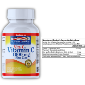 Vitamin C 1000 mg with Zinc – x 100 tabs Healthy America