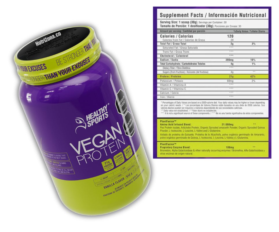 Vegan Protein 2 Libras – Healthy Sports