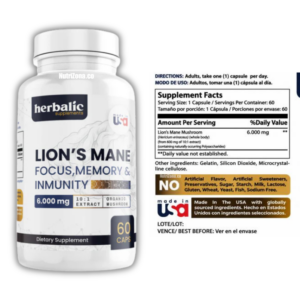 Melena de León 6000 mg – Herbalic 60 caps