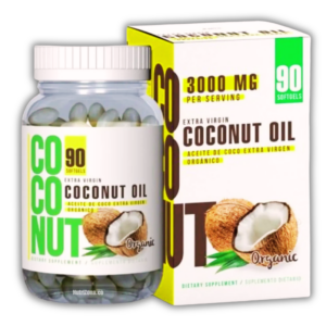 Aceite Orgánico de Coco 1000 mg – Healthy America 90 caps