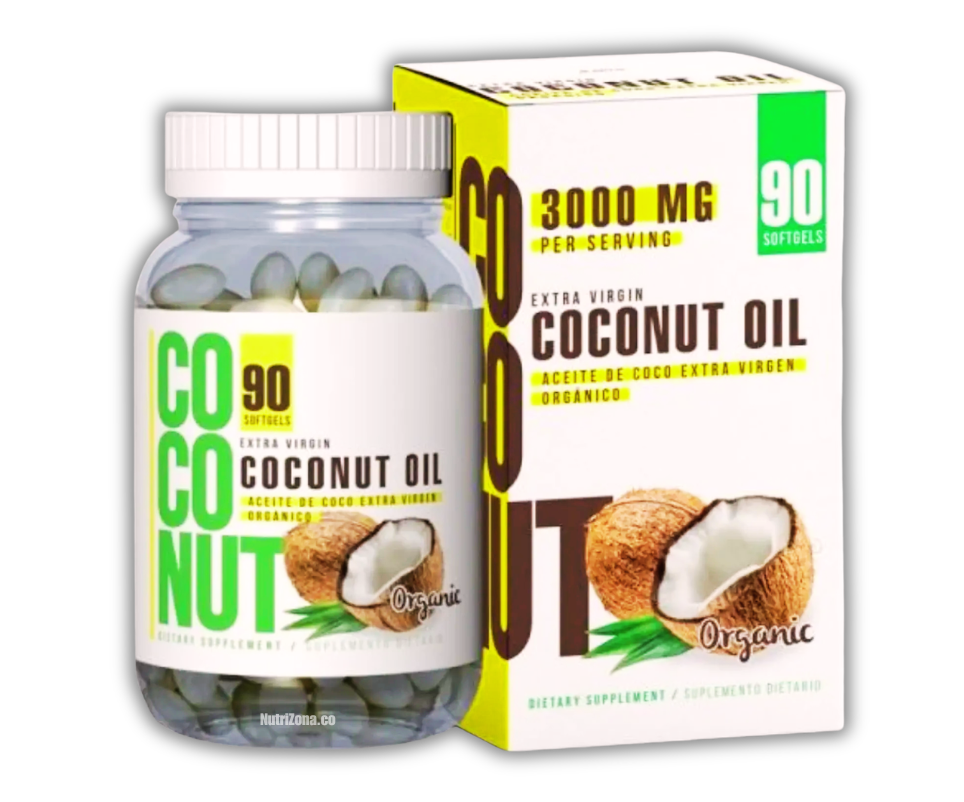 Aceite Orgánico de Coco 1000 mg – Healthy America 90 caps